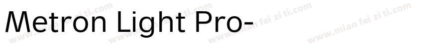 Metron Light Pro字体转换